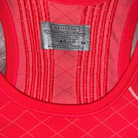 Athleta Finish Fast Racerback Tank Bright Coral Size XS - Picture 7 of 7